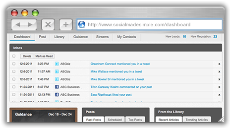 The SocialMadeSimple Dashboard