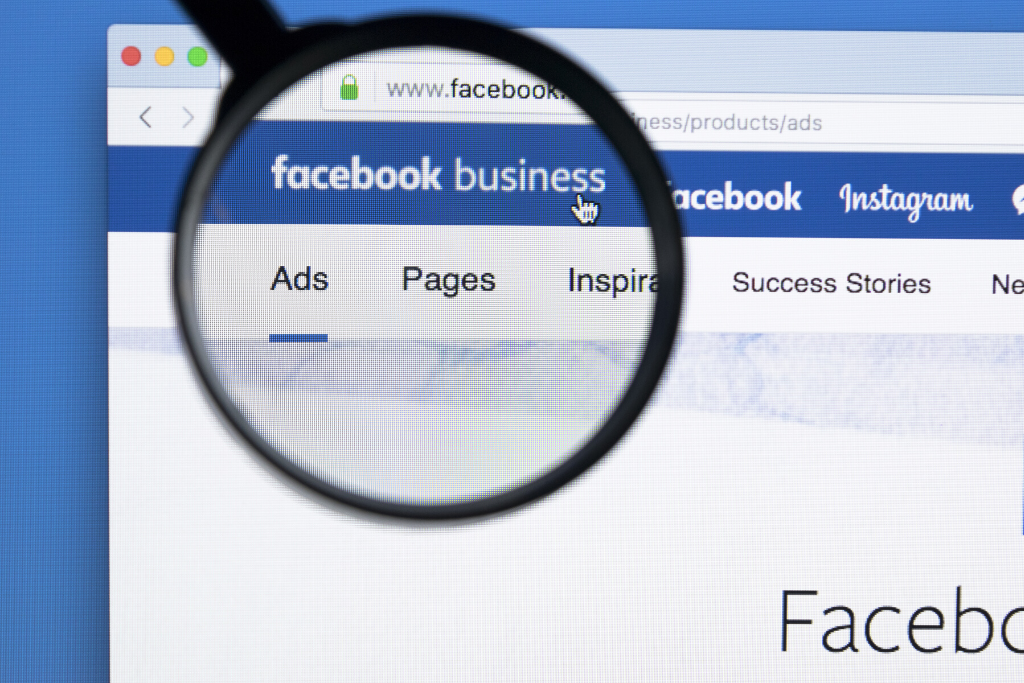 Maintaining a Facebook Business Page,Image of a Facebook business page