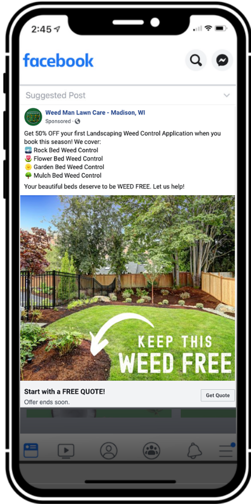 Weed Man Case Study Ad Example