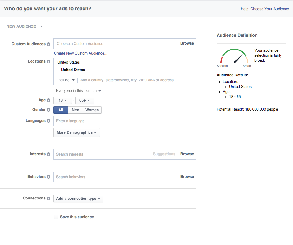 facebook ads 101, how to get started with facebook ads, audience targeting