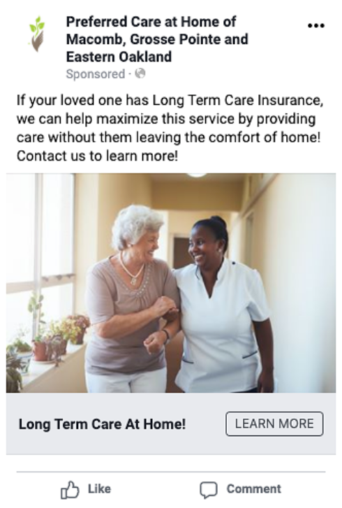 Senior Care Facility Uses Hyper-Targeted Social Marketing to Recruit Caregivers at 112 Leads/mo. & Generate 300 Client Leads/yr.