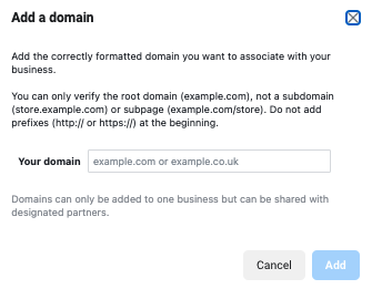 Add Your Domain in Facebook Business Manager: Step 4