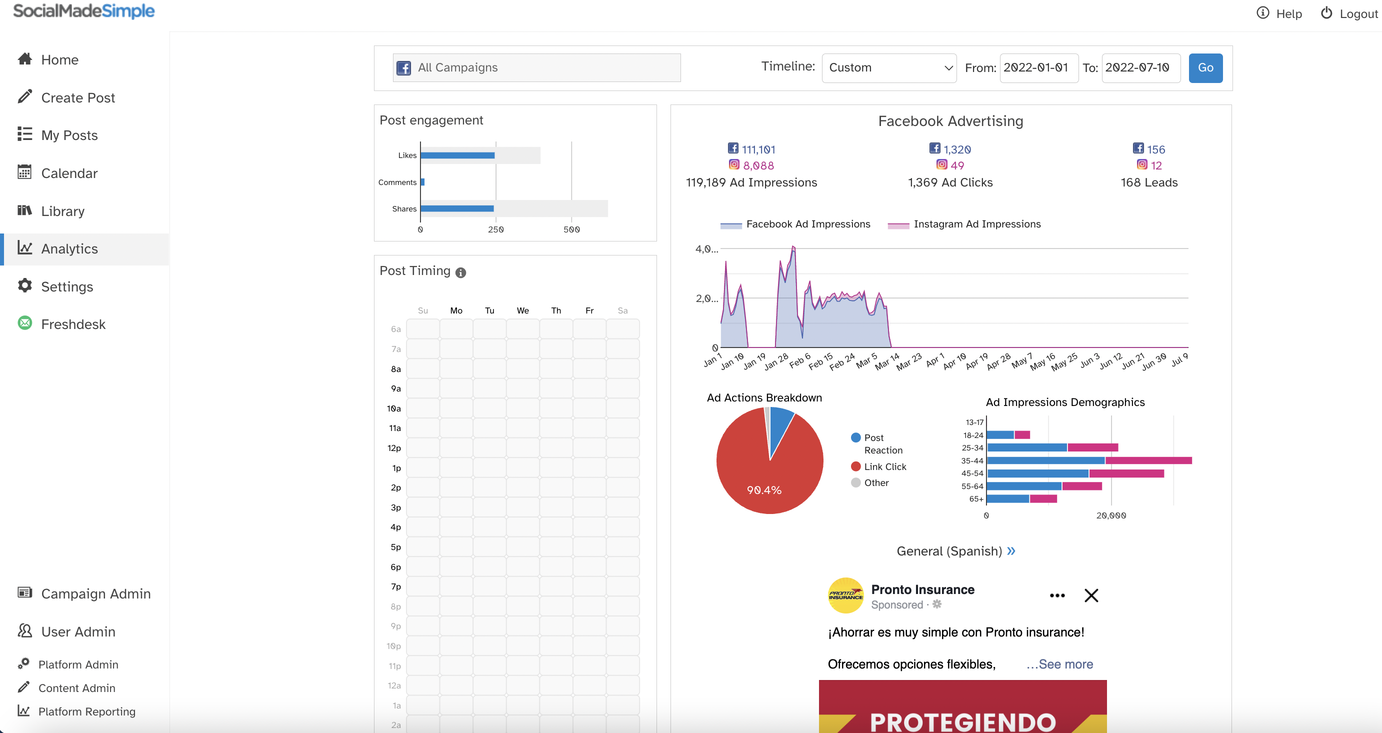 SocialModo Pronto Insurance