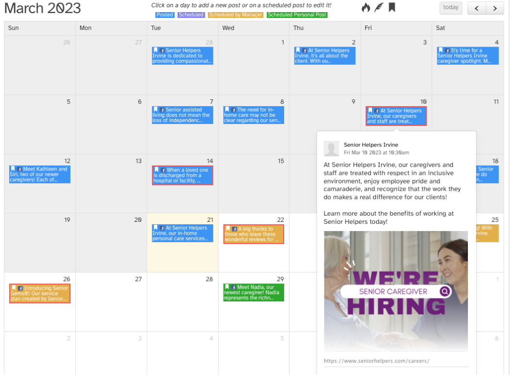 social media for recruitment, social media calendar, social marketing platform