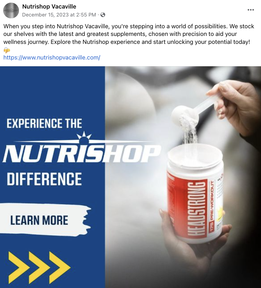 Nutrishop Content Nutrishop Content