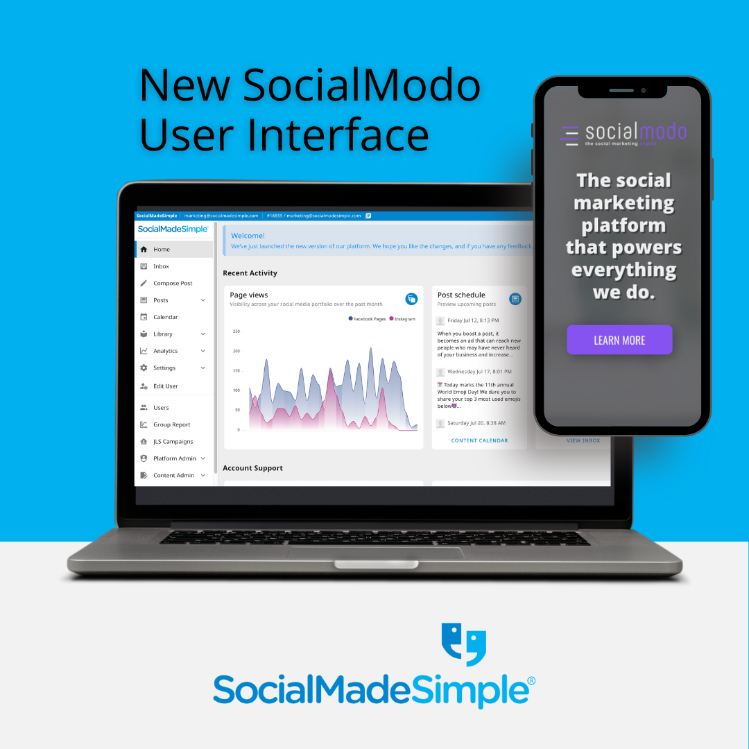Exciting Update: SocialMadeSimple Unveils a Complete UI Overhaul for SocialModo franchise social media
